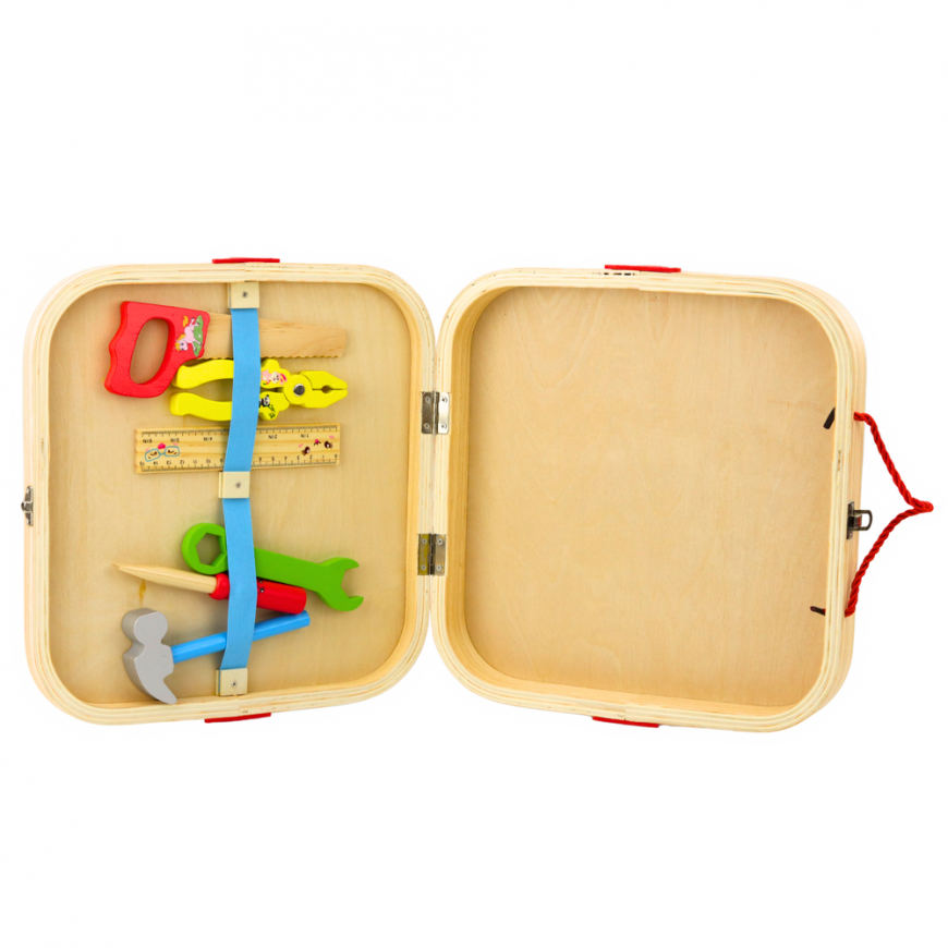 Lean Toys Puidust loomade kogumiskomplekt kohvris – 2