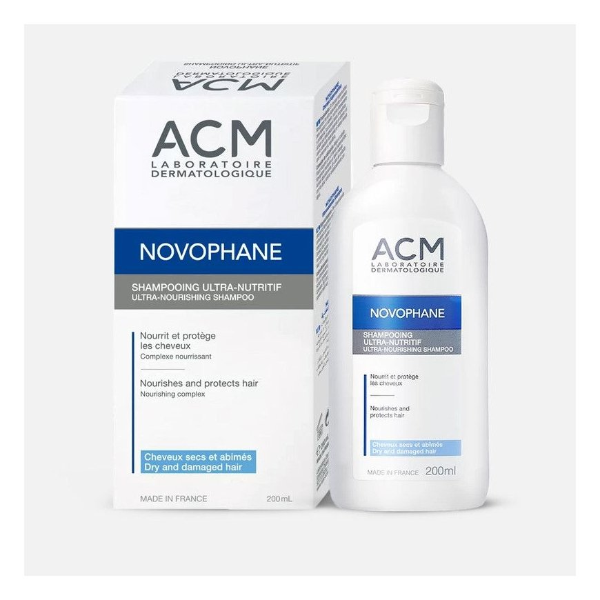 Laboratorija ACM, Novophane, Plaukų šampūnas, Maitinantis, 200 ml