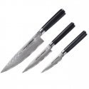 Samura DAMASCUS Universālo Nažu kompl. 3gab. Paring / Utility / Chef's no AUS 10 Damaskas tērauda 61 HRC (67 slāņu)