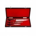 Samura DAMASCUS Set of 3pcs. knives Paring / Utility / Chef's from AUS 10 Damascus steel 61 HRC (67 layers) Samura DAMASCUS Set of 3pcs. knives Paring / Utility / Chef's from AUS 10 Damascus steel 61 HRC (67 layers)
