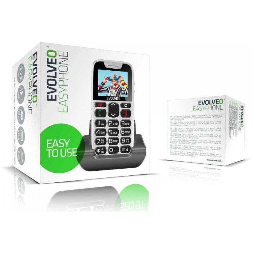 EVOLVEO EasyPhone balts – 2