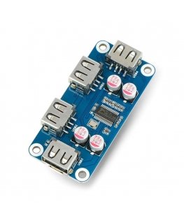 USB jaoturi lisaseade (B) - 4 sadama jaotur - Raspberry Pi 4B/3B+/3B/Zero lisaseade - Waveshare 20317