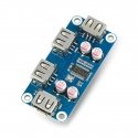 USB jaoturi lisaseade (B) - 4 sadama jaotur - Raspberry Pi 4B/3B+/3B/Zero lisaseade - Waveshare 20317 USB jaoturi lisaseade (B) - 4 sadama jaotur - Raspberry Pi 4B/3B+/3B/Zero lisaseade - Waveshare 20317