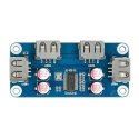 USB šakotuvo priedėlis (B) - 4 prievadų šakotuvas - Raspberry Pi 4B/3B+/3B/Zero priedėlis - Waveshare 20317