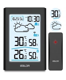Berdsen meteoroloģiskā stacija ar ekrānu BD-911 melna
