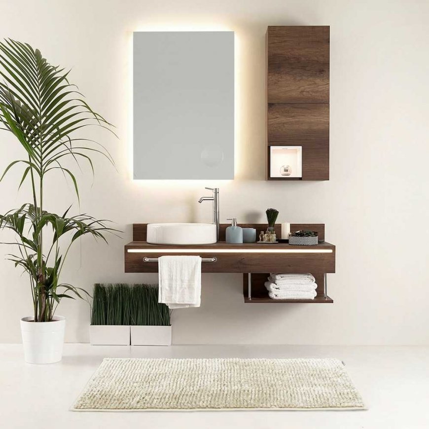 BATI bath mat in sand color, modern 50x80+40x50 ameliahome – 4