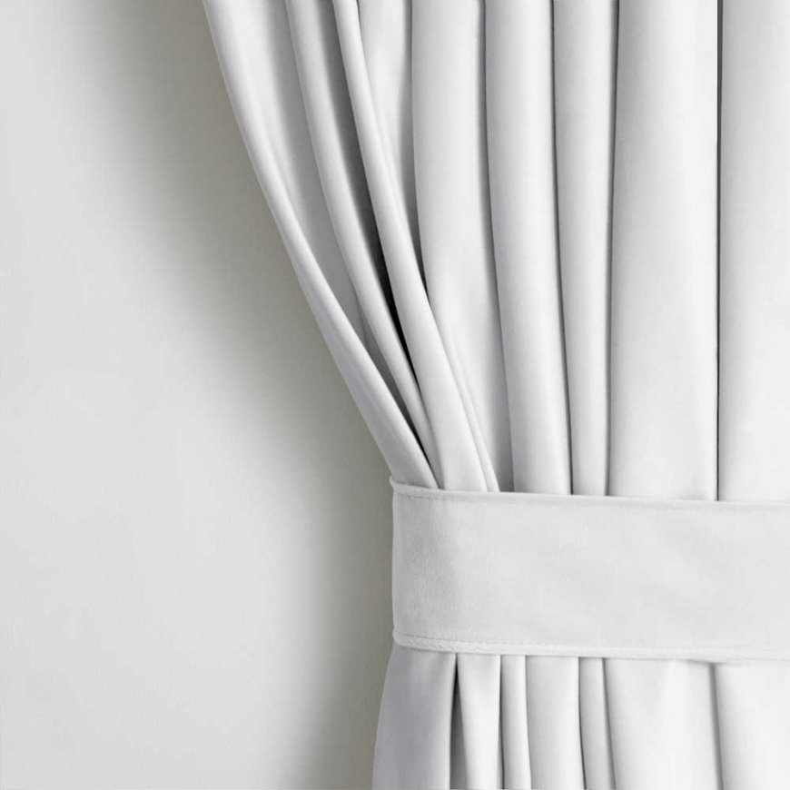 AmeliaHome Aizkari VELVET krāsa balta stils