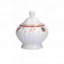WHITE PORCELAIN CHRISTMAS EDITION Sugar bowl with spoon 330 ml WHITE PORCELAIN CHRISTMAS EDITION Sugar bowl with spoon 330 ml
