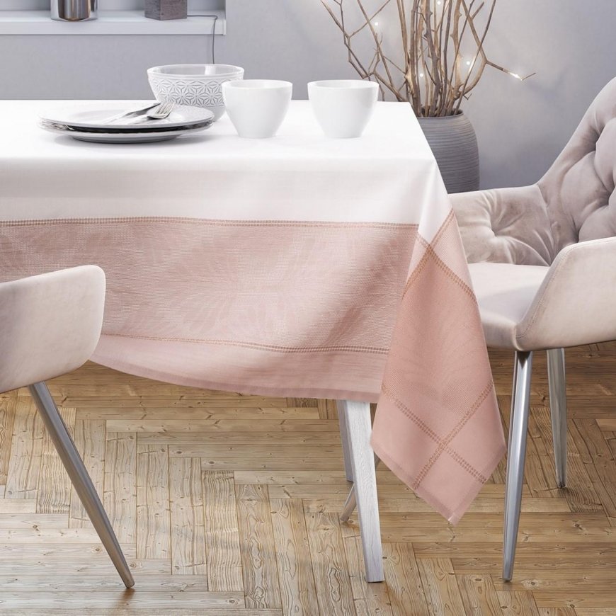 AmeliaHome TCLOTH/AH/LILLE/РОЗОВЫЙ+Белый/140X400 – 2