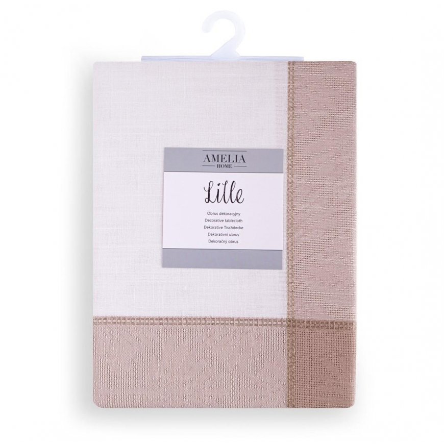 AmeliaHome TCLOTH/AH/LILLE/PINK+White/140X400 – 3