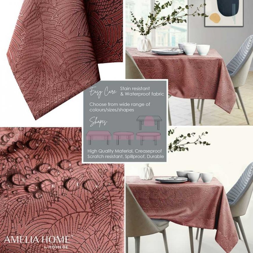 AmeliaHome Galda sega Gaia rozā presētas