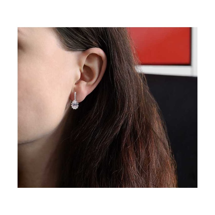 Beneto Silver earrings with clear crystal AGU1196 – 2