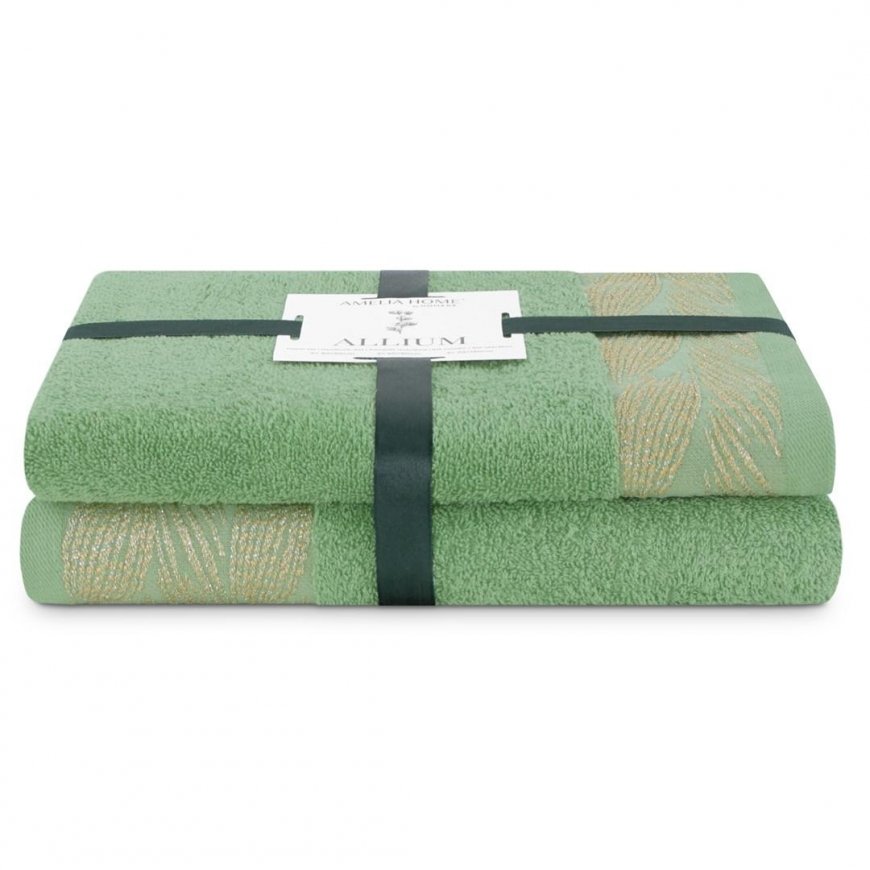 AmeliaHome Towel Set, 100% cotton, 70x130 cm (1 pc), 50x90 cm (1 pc) – 2