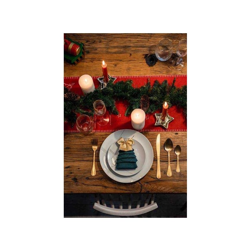 Atmosphera CHAMBRAY Table napkins 40 x 40 cm, Green – 4