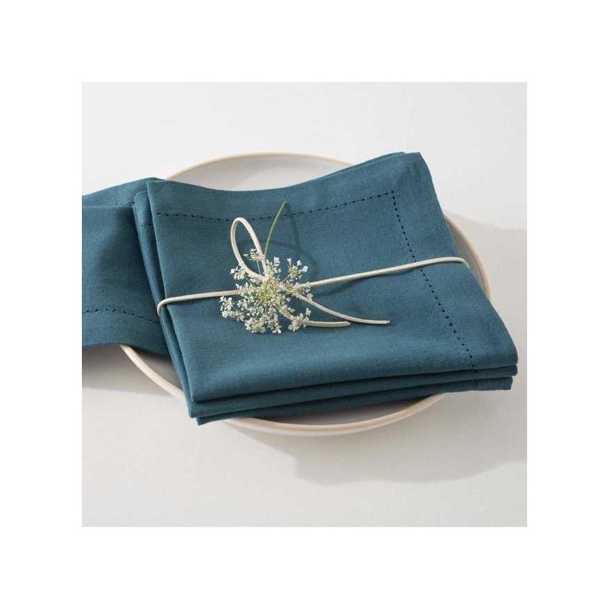 Atmosphera CHAMBRAY Table napkins 40 x 40 cm, Green – 5