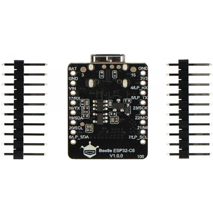 Beetle ESP32-C6 – miniature IoT development board – WiFi/Bluetooth/Thread/ZigBee/Matter – DFRobot DFR1117 – 2