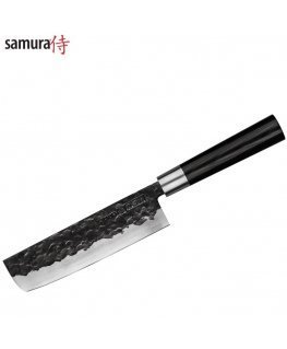 Samura BLACKSMITH Universal Kitchen peilis Nakiri 6.6"/168mm from AUS 10 Hammered steel 58 HRC
