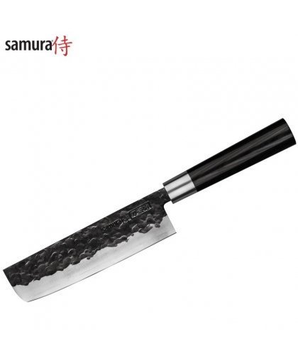 Samura BLACKSMITH Universal Kitchen knife Nakiri 6.6"/168mm from AUS 10 Hammered steel 58 HRC