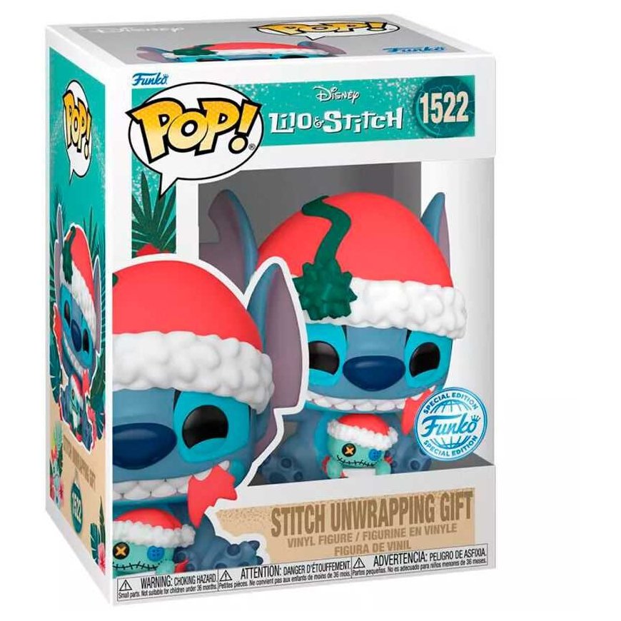 Funko POP -hahmo Disney Lilo & Stitch - Stitch lahjaa avaamassa
