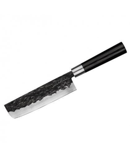 Samura BLACKSMITH Universal Kitchen knife Nakiri 6.6"/168mm from AUS 10 Hammered steel 58 HRC – 2