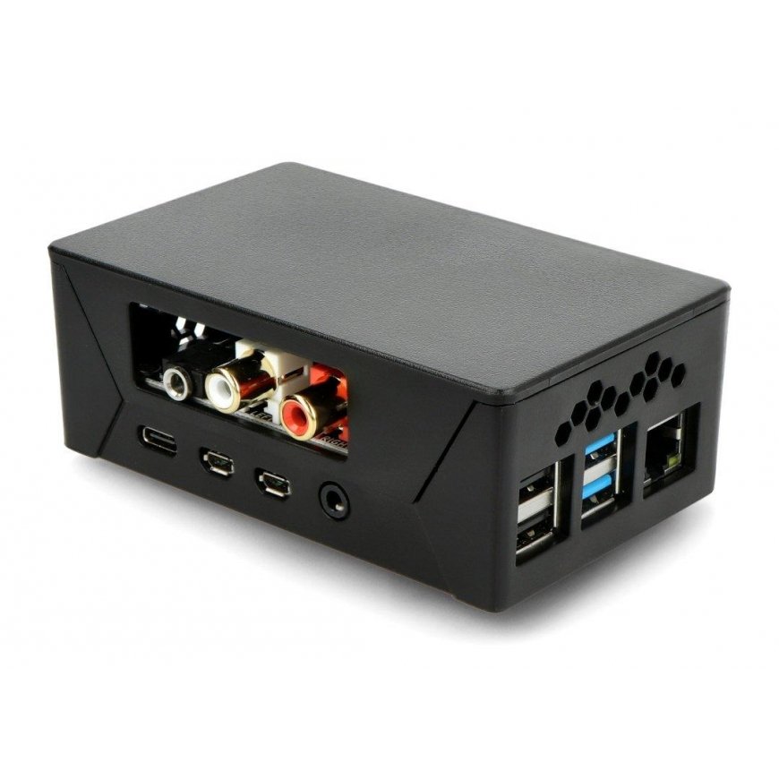 Чехол HighPi Pro предназначен для Raspberry Pi 4B и HiFiBerry - универсальный черный – 2