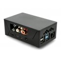 Dėklas HighPi Pro skirtas Raspberry Pi 4B ir HiFiBerry - universalus juodas Dėklas HighPi Pro skirtas Raspberry Pi 4B ir HiFiBerry - universalus juodas