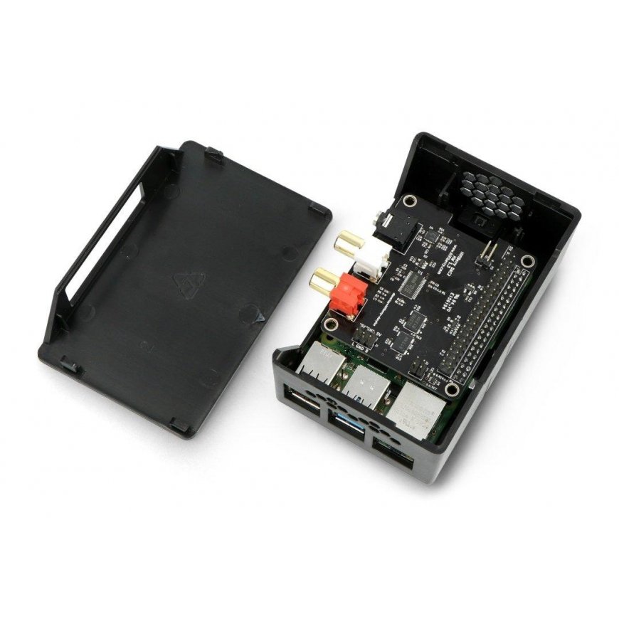 Dēklis HighPi Pro paredzēts Raspberry Pi 4B un HiFiBerry - universāls melns – 5