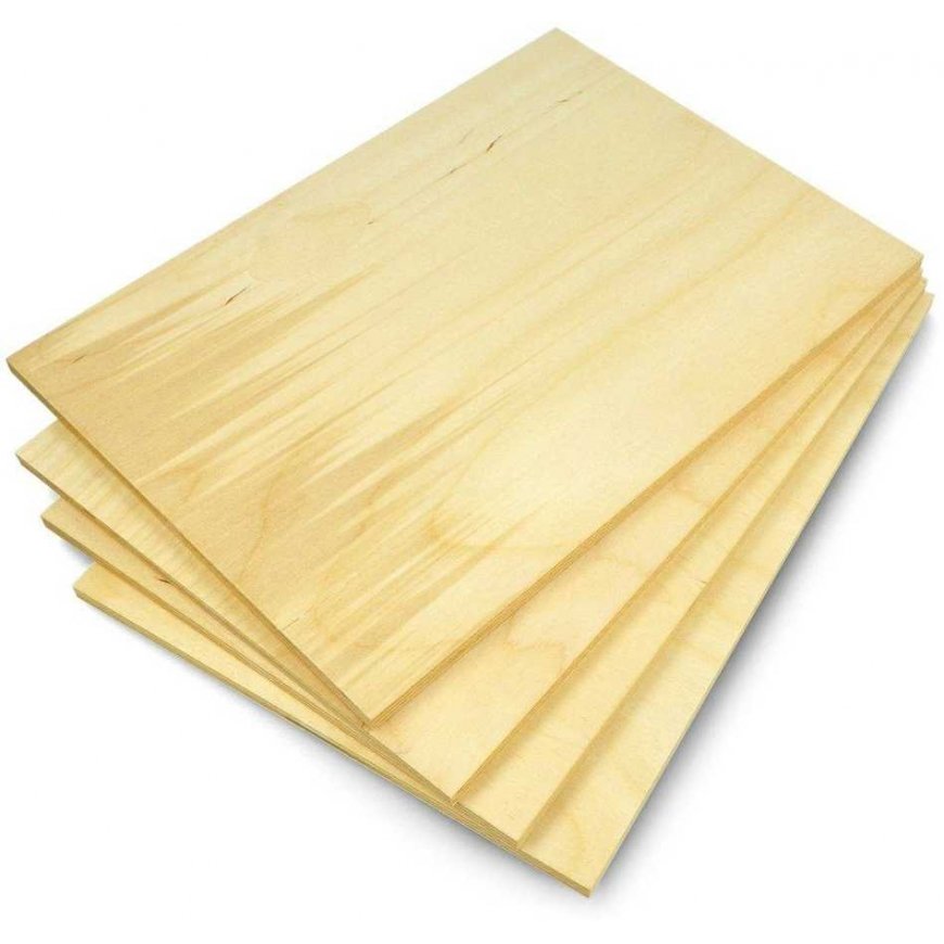 Birch plywood - 8mm - format 297x210mm - 4 pcs