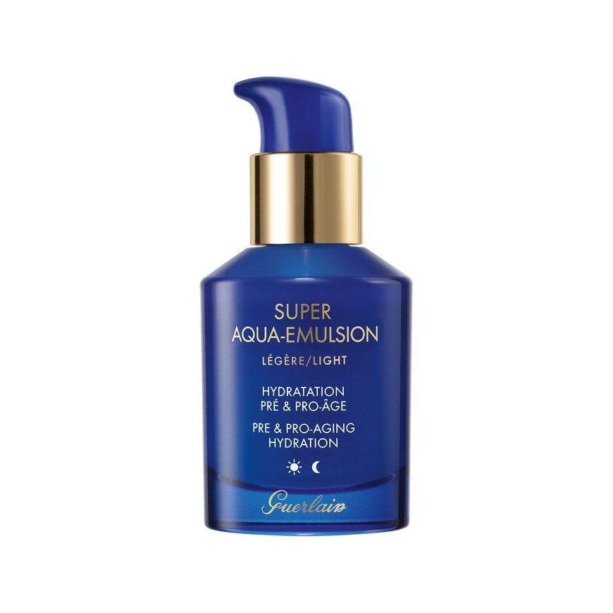 Guerlain Super Aqua Emulsion Veido esencija 50 ml Unisekso stiliaus Jazminas, Lotosas, Kvapioji kana