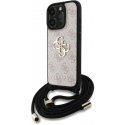 Guess PU 4G Metal Logo rihmaga kott Apple iPhone 16 Pro Max roosa värviga