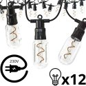 Saska Garden ŠVENTĖS ŠVIESOS LAUKO GIRLIANDA 12 SPIRALINIŲ 12LED LEMPUTIŲ 6,3M 230V Saska Garden ŠVENTĖS ŠVIESOS LAUKO GIRLIANDA 12 SPIRALINIŲ 12LED LEMPUTIŲ 6,3M 230V