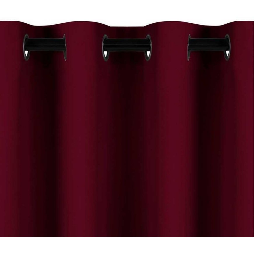 Yöverho renkailla AmeliaHome BLACKOUT 140X245 cm, 1 kpl, väri: bordoo (viini) – 3