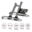 Axagon PCEA-PSN PCIe-Adapter mit 1x Parallel-+ 2x Seriell-Ports - ASIX AX99100 interface cards/adapt