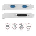 Axagon PCEA-PSN PCIe-Adapter mit 1x Parallel-+ 2x Seriell-Ports - ASIX AX99100 interface cards/adapt