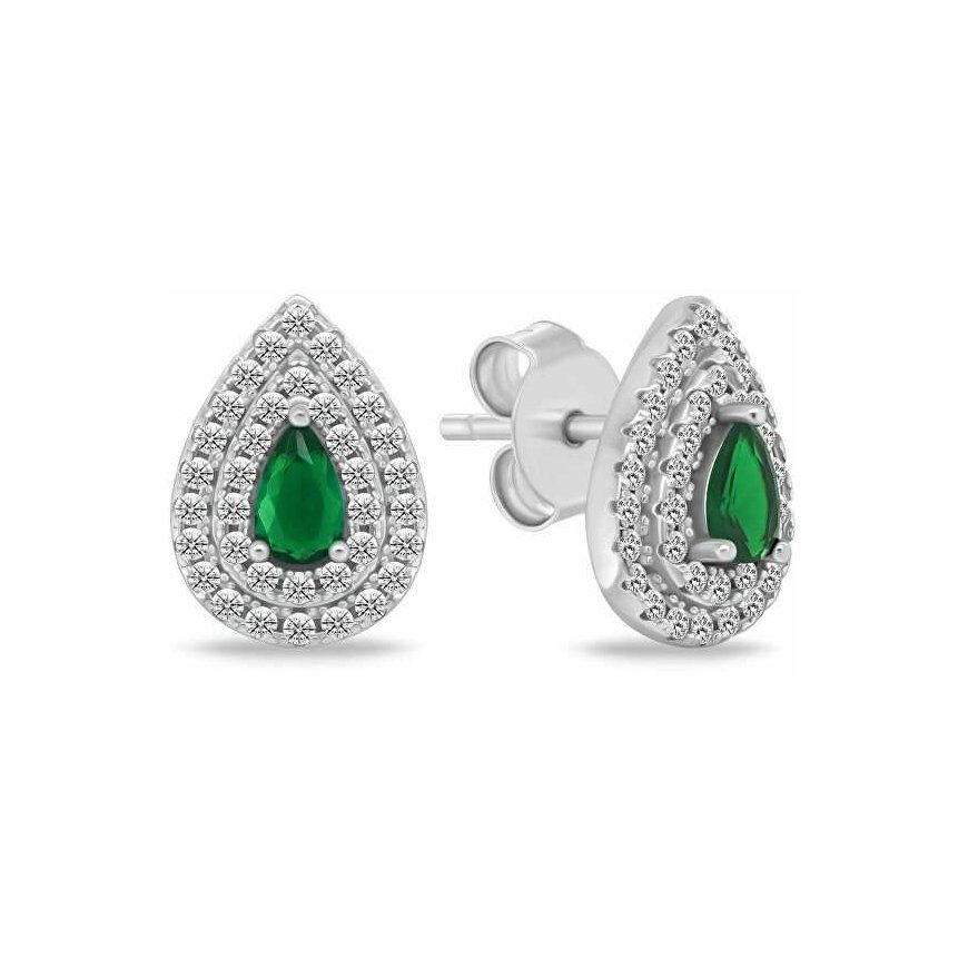Brilio Silver Silver jewelry set with zirconia Tear drop shape SET284WG (necklace, earrings) – 3
