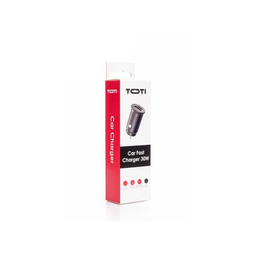 SEEK TOTI 30W Type-C + USB A Car Fast Charger, Black – 2
