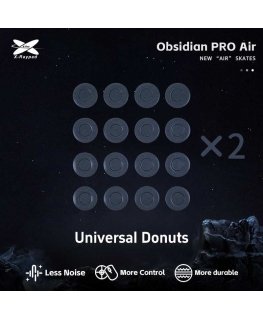 X-Raypad Obsidian Pro Air -luistimet Universaalit Donuts Pilkas 32 kpl (⌀9.5 x 1.0 mm) (Pilki) Vaihtopohjat