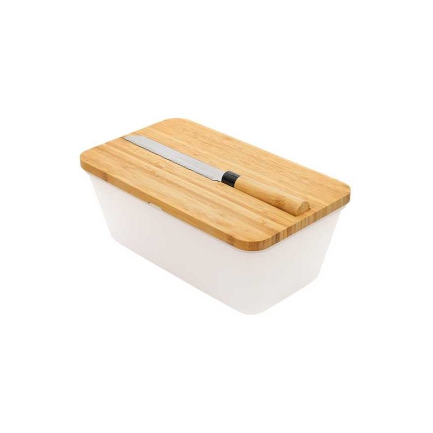 Kesper Puolikas laatikko bambukannella ja leipäveitsellä, 35 x 20 cm – 2