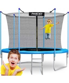 10-foot / 312 cm garden trampoline with inner net and Neo-Sport ladder