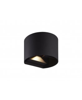 Seinale paigaldatav välistuli CILINDER, LED 2x3W, 4000K, IP54, reguleeritava valgusnurgaga, must, LED line LITE