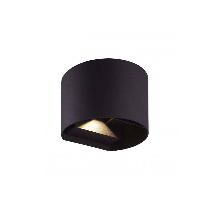 Wall outdoor lamp CILINDER, LED 2x3W, 4000K, IP54, adjustable light angle, black, LED line LITE
