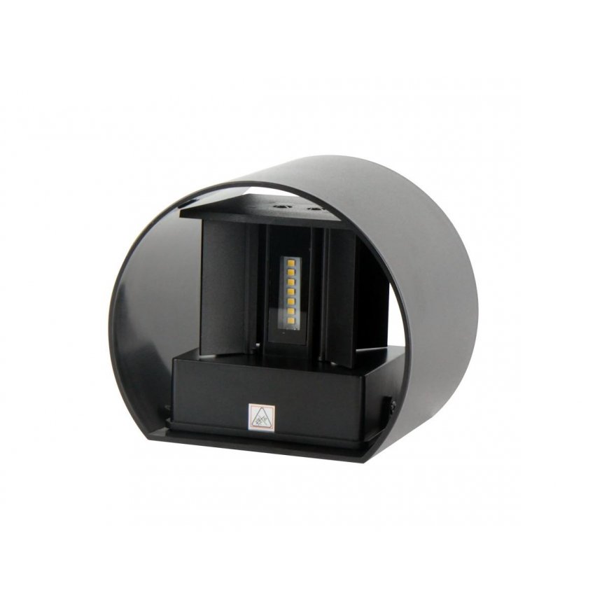 Wall outdoor lamp CILINDER, LED 2x3W, 4000K, IP54, adjustable light angle, black, LED line LITE – 2