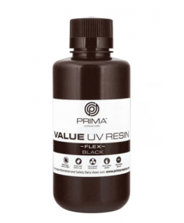 PrimaCreator Value Flex UV 3D drukas sveķi 500 ml - melna