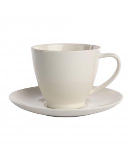 MARIAPAULA ECRU NOVA CUP 250ML WITH SAUCER 15CM IN A BAND
