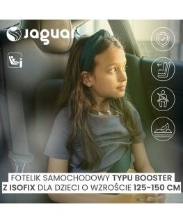 Caretero Jaguar i-Size - sėdynės paaukštinimas | Juoda