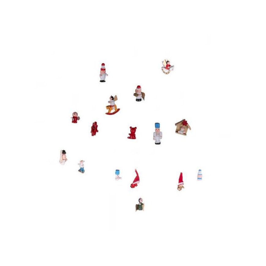 Home Styling Collection Wooden Christmas Tree Ornaments Set, 24 pcs. – 2
