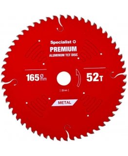 Режущий диск 165x52Tx20мм, алюминий ПРЕМИУМ, СПЕЦИАЛИСТ+