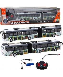 Lean Toys Remote Controlled City Trolleybus RC Light Public Transport