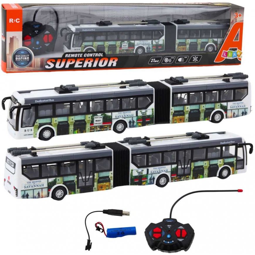 Lean Toys kaugjuhtimisega linna trollibuss RC valgus avalik transport