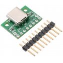 C type USB 2.0 connector, designed for a prototyping board, Pololu 2585